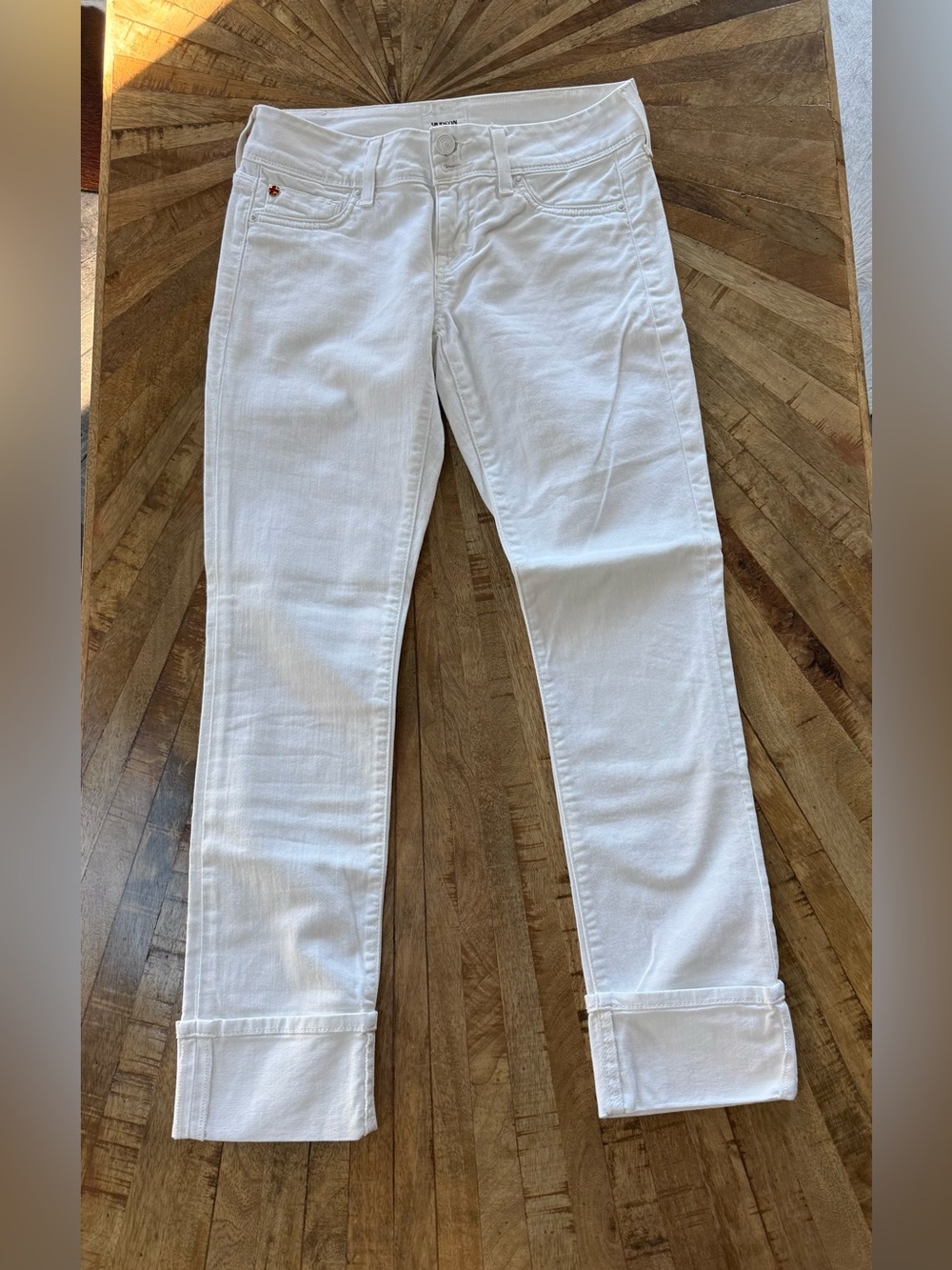 Hudson Jeans White Cropped Ankle Pants 25 Very Flattering